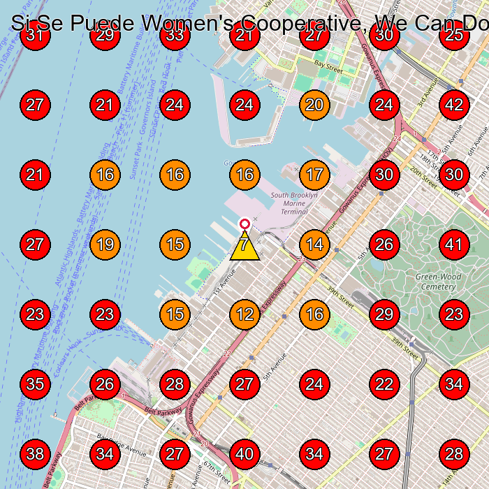 Si Se Puede Women's Cooperative, We Can Do It, Inc. GeoGrid visibility map for Commercial Cleaning Service in Brooklyn